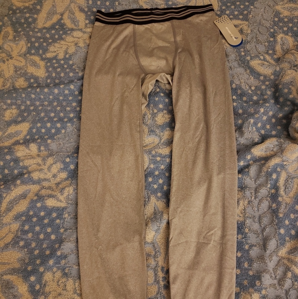 Exertek men's lt grey compression pants tights M
